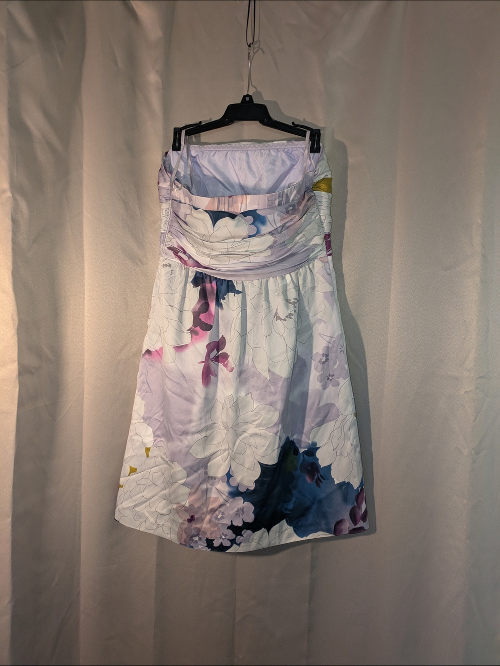 The Limited Lavender Strapless Dress with Pink Floral Accents - Picture 2 of 3
